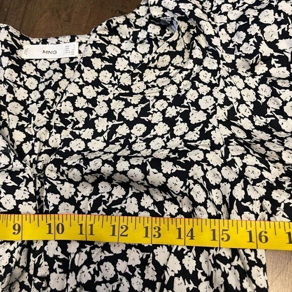 Mango MNG Floral Long Sleeve Blouse 4 - Picture 4 of 12